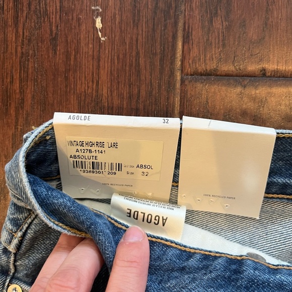 NWT AGOLDE Vintage High Rise Flare size 32 - Picture 7 of 9